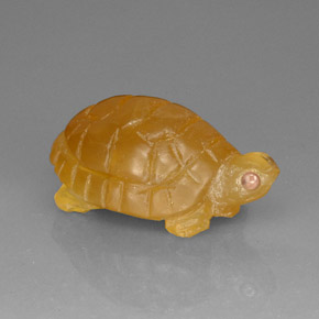 26.72캐럿 천연 옐로우 오렌지 아게이트, 투명한, 29.3×17.8 mm, 투명/반투명