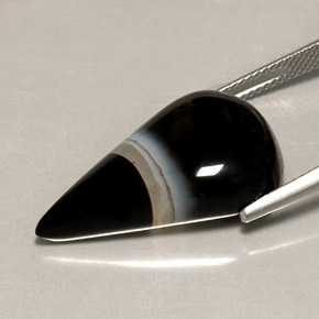 17.64캐럿 천연 다색 마노, 배 모양, 불투명체