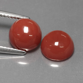 캐럿 천연 주황색 마노 보석, 라운드 컷, 불투명체