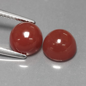 캐럿 천연 갈색 오렌지 마노 보석, 라운드 컷, 불투명체