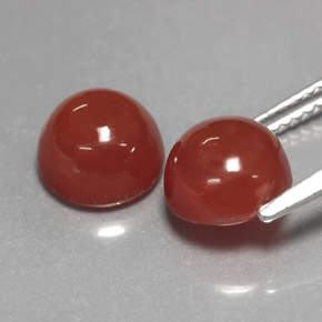 캐럿 천연 갈색 오렌지 마노 보석, 라운드 컷, 불투명체