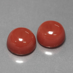 캐럿 천연 오렌지 아게이트 보석, 라운드 컷, 8.16 mm, 불투명체
