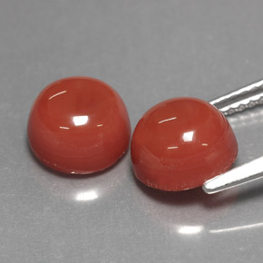 캐럿 천연 오렌지 아게이트 보석, 라운드 컷, 8.16 mm, 불투명체