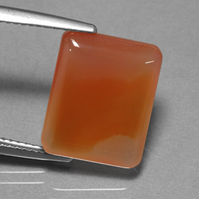 9.32캐럿 천연 오렌지 아게이트, 투명한, 14.5×11.7 mm, 투명/반투명