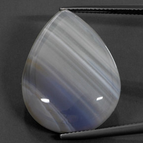27.72캐럿 천연 멀티컬러 아게이트, 투명한, 26.2×20.1 mm, 투명/반투명