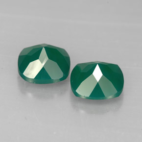 캐럿 천연 그린 아게이트 보석, 투명한, 7.1×7.1 mm, 투명/반투명