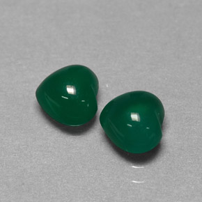 캐럿 천연 그린 아게이트 보석, 하트 모양, 5.8×5.3 mm, 투명한