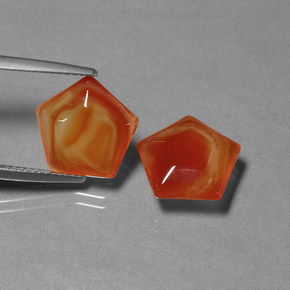 캐럿 천연 레드 오렌지 아게이트 보석, 멋진 모양, 12.4×12.3 mm, 투명한