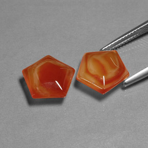 캐럿 천연 레드 오렌지 아게이트 보석, 멋진 모양, 12.4×12.3 mm, 투명한