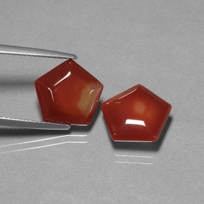 캐럿 천연 레드 오렌지 아게이트 보석, 멋진 모양, 12.3×12.2 mm, 투명한