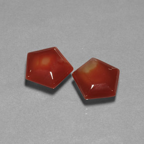 캐럿 천연 레드 오렌지 아게이트 보석, 멋진 모양, 12.3×12.2 mm, 투명한