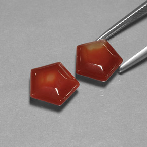 캐럿 천연 레드 오렌지 아게이트 보석, 멋진 모양, 12.3×12.2 mm, 투명한