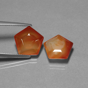 캐럿 천연 레드 오렌지 아게이트 보석, 멋진 모양, 12.4×12.3 mm, 투명한