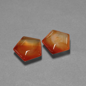 캐럿 천연 레드 오렌지 아게이트 보석, 멋진 모양, 12.4×12.3 mm, 투명한