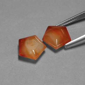 캐럿 천연 레드 오렌지 아게이트 보석, 멋진 모양, 12.4×12.3 mm, 투명한