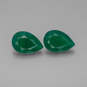 캐럿 천연 그린 아게이트 보석, 투명한, 9×6.3 mm, 투명/반투명