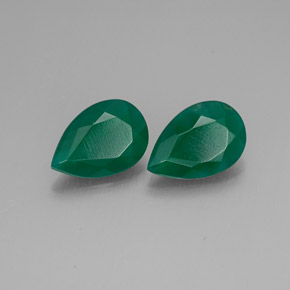 캐럿 천연 그린 아게이트 보석, 투명한, 9×6.3 mm, 투명/반투명