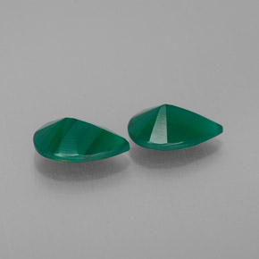 캐럿 천연 그린 아게이트 보석, 투명한, 9×6.3 mm, 투명/반투명