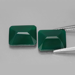 캐럿 천연 그린 아게이트 보석, 투명한, 10.1×8.2 mm, 투명/반투명