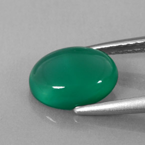 1.58캐럿 천연 블루 그린 마노, 투명한, 투명/반투명