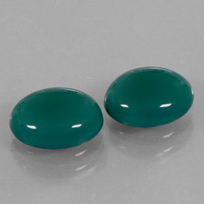캐럿 천연 그린 아게이트 보석, 타원형 컷, 9.1×7 mm, 투명한