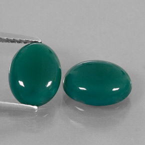 캐럿 천연 그린 아게이트 보석, 타원형 컷, 9.1×7 mm, 투명한