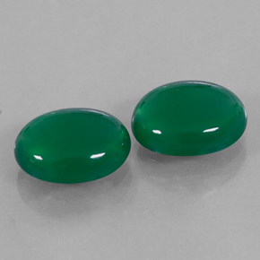 캐럿 천연 그린 아게이트 보석, 타원형 컷, 9.1×7.1 mm, 투명한
