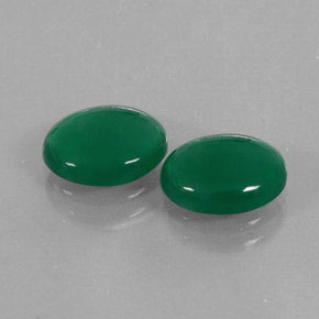 캐럿 천연 그린 아게이트 보석, 타원형 컷, 9.1×7.1 mm, 투명한