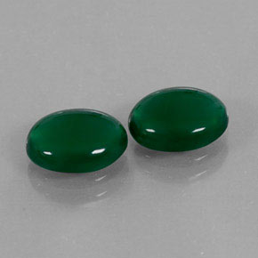 캐럿 천연 그린 아게이트 보석, 타원형 컷, 9.1×7 mm, 투명한