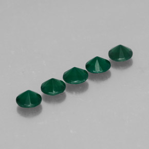 캐럿 천연 그린 아게이트 보석, 투명한, 4.09 mm, 투명/반투명