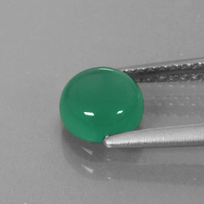 1.01캐럿 천연 녹색 마노, 투명한, 투명/반투명