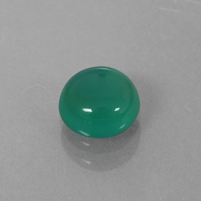 0.89캐럿 천연 그린 아게이트, 투명한, 6.17 mm, 투명/반투명