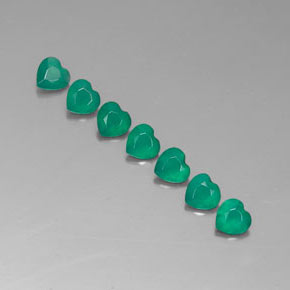 캐럿 천연 그린 아게이트 보석, 투명한, 4.2×4.2 mm, 투명/반투명