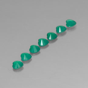 캐럿 천연 그린 아게이트 보석, 투명한, 4.2×4.2 mm, 투명/반투명