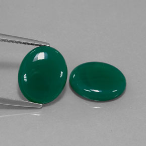 캐럿 천연 그린 아게이트 보석, 투명한, 12.1×10.1 mm, 투명/반투명