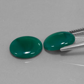 캐럿 천연 그린 아게이트 보석, 투명한, 11.9×9.9 mm, 투명/반투명