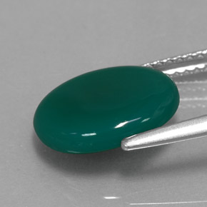 2.75캐럿 천연 그린 아게이트, 투명한, 12×10 mm, 투명/반투명