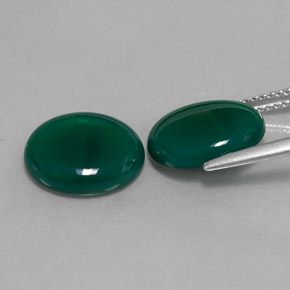 캐럿 천연 그린 아게이트 보석, 투명한, 12.1×9.9 mm, 투명/반투명