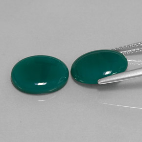 캐럿 천연 그린 아게이트 보석, 투명한, 11.1×9.1 mm, 투명/반투명