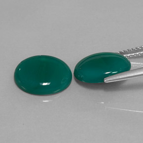 캐럿 천연 그린 아게이트 보석, 투명한, 11.1×9.1 mm, 투명/반투명