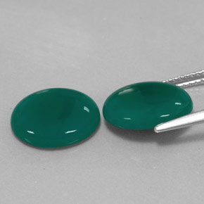 캐럿 천연 그린 아게이트 보석, 투명한, 12.1×10.1 mm, 투명/반투명