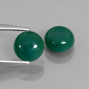 캐럿 천연 그린 아게이트 보석, 투명한, 6.07 mm, 투명/반투명