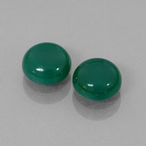 캐럿 천연 그린 아게이트 보석, 투명한, 6.07 mm, 투명/반투명