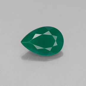 0.94캐럿 천연 그린 아게이트, 투명한, 8.8×6.1 mm, 투명/반투명