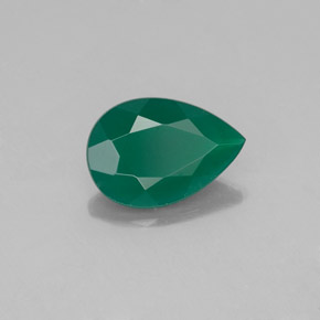 0.94캐럿 천연 그린 아게이트, 투명한, 8.8×6.1 mm, 투명/반투명