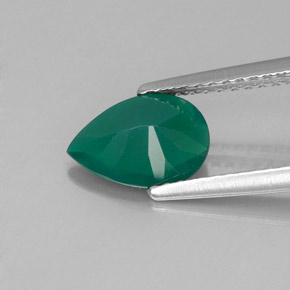 0.94캐럿 천연 그린 아게이트, 투명한, 8.8×6.1 mm, 투명/반투명