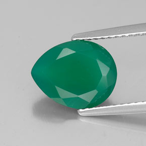 2.38캐럿 천연 그린 아게이트, 투명한, 10.3×8.3 mm, 투명/반투명