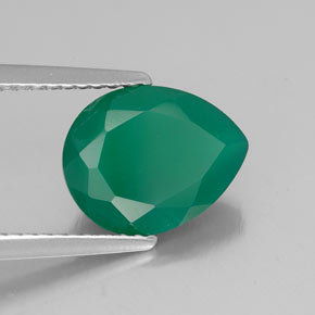 2.38캐럿 천연 그린 아게이트, 투명한, 10.3×8.3 mm, 투명/반투명