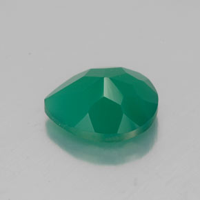 2.38캐럿 천연 그린 아게이트, 투명한, 10.1×8.1 mm, 투명/반투명