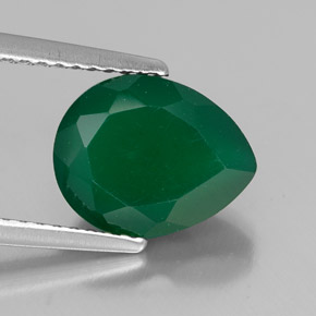 2.57캐럿 천연 그린 아게이트, 투명한, 10.2×8.1 mm, 투명/반투명